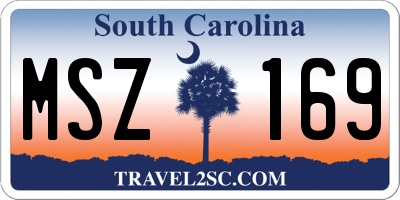 SC license plate MSZ169