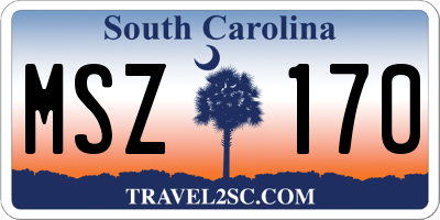 SC license plate MSZ170