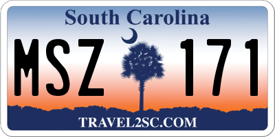 SC license plate MSZ171