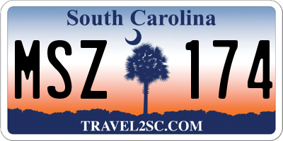 SC license plate MSZ174