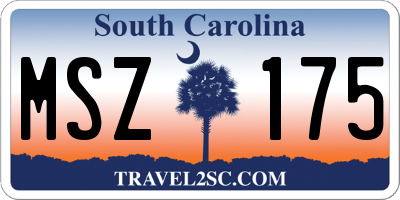 SC license plate MSZ175