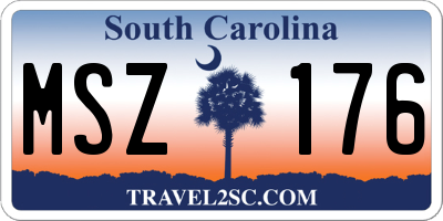 SC license plate MSZ176