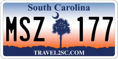 SC license plate MSZ177