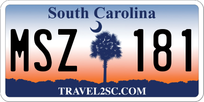 SC license plate MSZ181