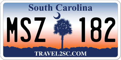 SC license plate MSZ182