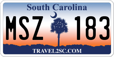 SC license plate MSZ183