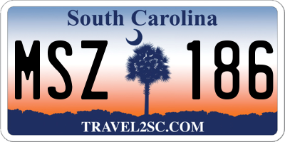 SC license plate MSZ186