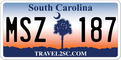 SC license plate MSZ187