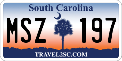 SC license plate MSZ197