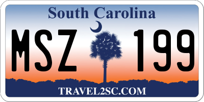 SC license plate MSZ199