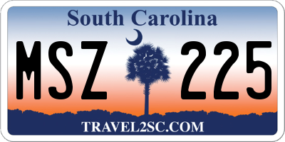 SC license plate MSZ225