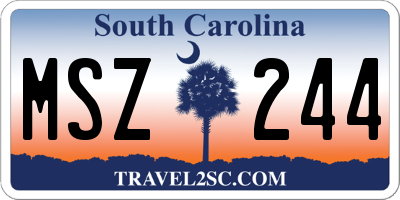 SC license plate MSZ244
