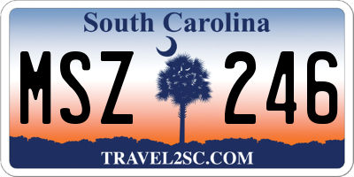 SC license plate MSZ246