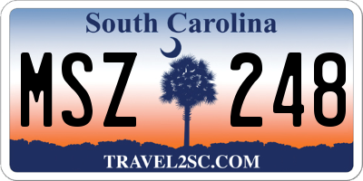 SC license plate MSZ248