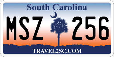 SC license plate MSZ256