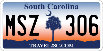 SC license plate MSZ306