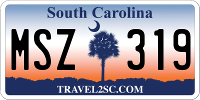 SC license plate MSZ319