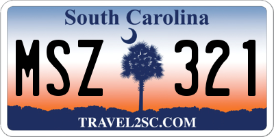 SC license plate MSZ321