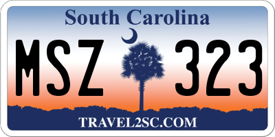 SC license plate MSZ323