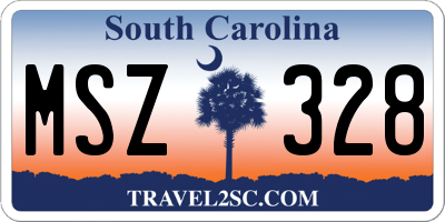 SC license plate MSZ328