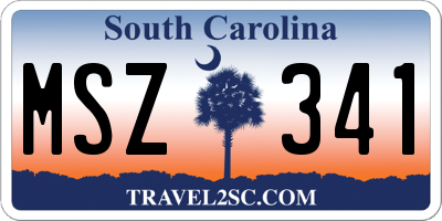 SC license plate MSZ341