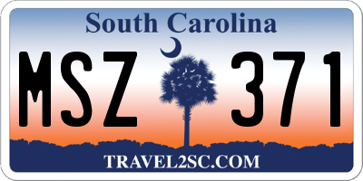SC license plate MSZ371