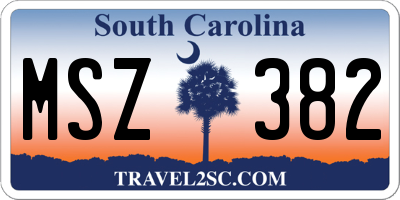 SC license plate MSZ382
