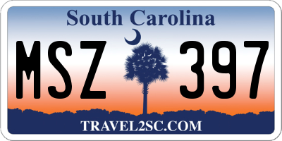 SC license plate MSZ397
