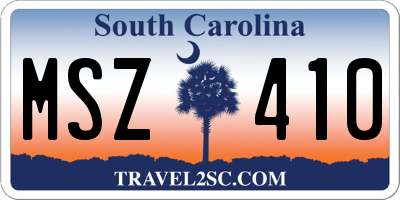 SC license plate MSZ410