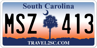 SC license plate MSZ413