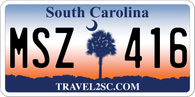 SC license plate MSZ416
