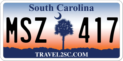 SC license plate MSZ417
