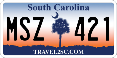 SC license plate MSZ421