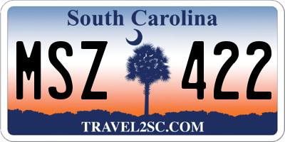 SC license plate MSZ422