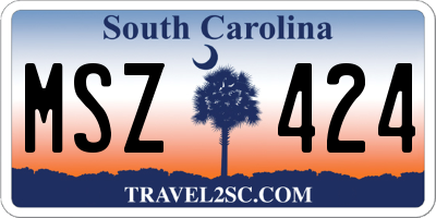 SC license plate MSZ424