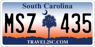 SC license plate MSZ435