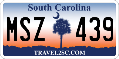 SC license plate MSZ439