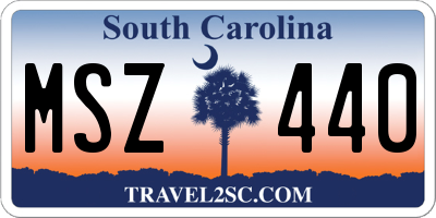 SC license plate MSZ440