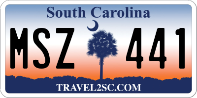 SC license plate MSZ441