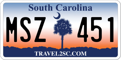 SC license plate MSZ451