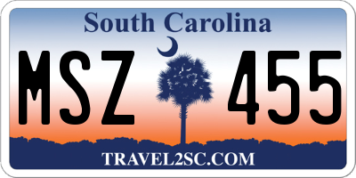 SC license plate MSZ455