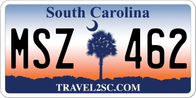 SC license plate MSZ462