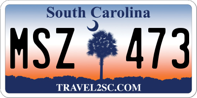 SC license plate MSZ473