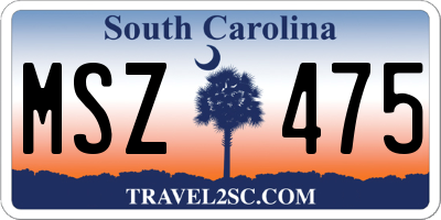 SC license plate MSZ475