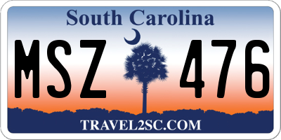 SC license plate MSZ476