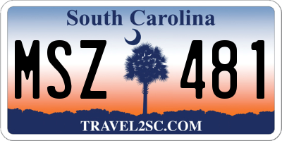 SC license plate MSZ481