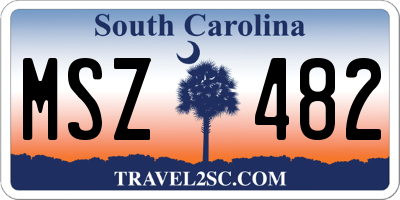 SC license plate MSZ482