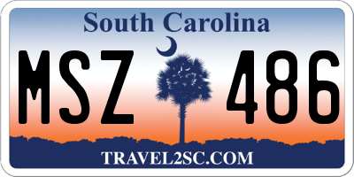 SC license plate MSZ486