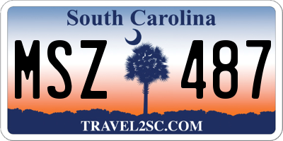SC license plate MSZ487