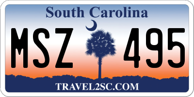 SC license plate MSZ495